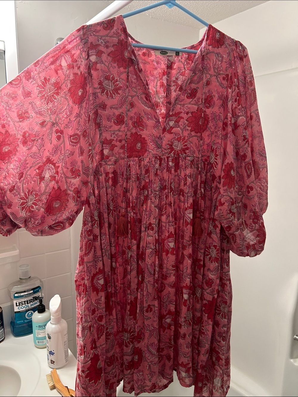Women’s Pink Floral Long Sleeve Dress